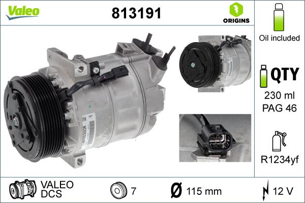 Valeo 813191 - Compressor, air conditioning www.parts5.com