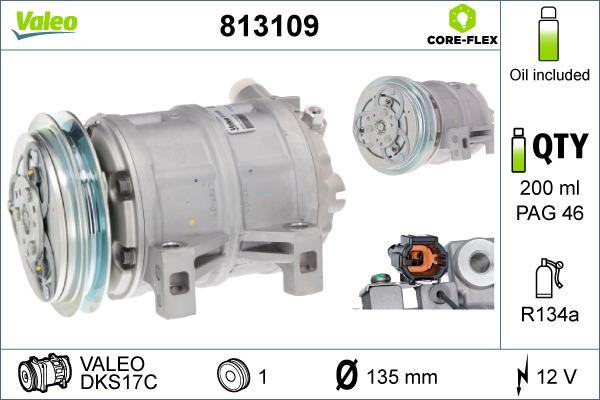 Valeo 813109 - Compressor, air conditioning www.parts5.com