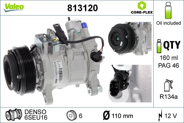 Valeo 813120 - Compressor, air conditioning www.parts5.com