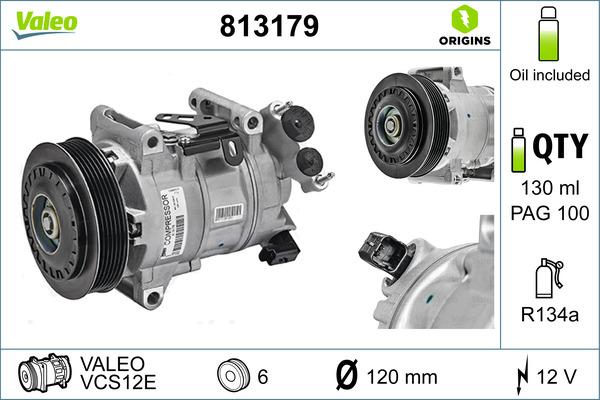 Valeo 813179 - Compressor, air conditioning www.parts5.com