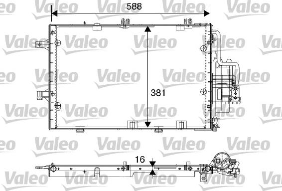 Valeo 817843 - Condenser, air conditioning www.parts5.com