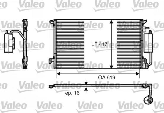 Valeo 817809 - Condenser, air conditioning www.parts5.com