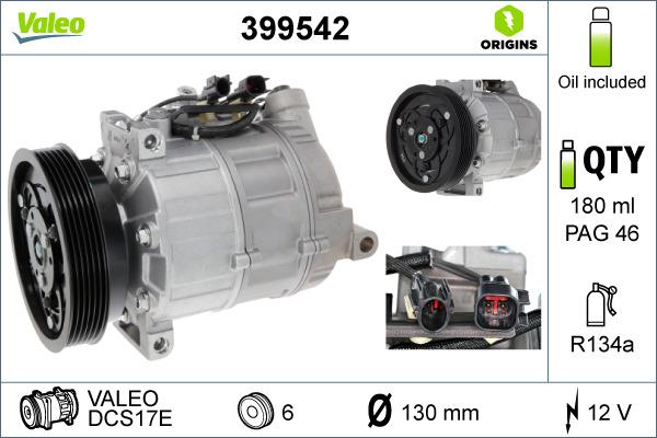 Valeo 399542 - Compressor, air conditioning www.parts5.com