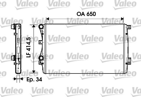 Valeo 732872 - Радиатор, охлаждение двигателя www.parts5.com