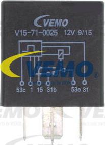 Vemo V15-71-0025 - Relay, wipe / wash interval www.parts5.com