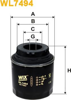 WIX Filters WL7494 - Oil Filter www.parts5.com