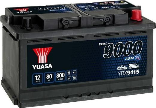 Yuasa YBX9115 - Стартерная аккумуляторная батарея, АКБ www.parts5.com