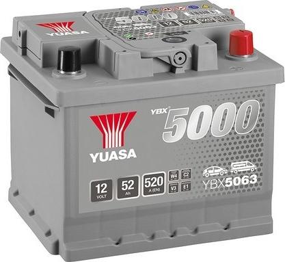 Yuasa YBX5063 - Стартерная аккумуляторная батарея, АКБ www.parts5.com