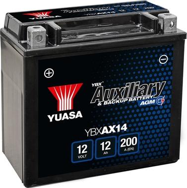 Yuasa YBXAX14 - Стартерная аккумуляторная батарея, АКБ www.parts5.com