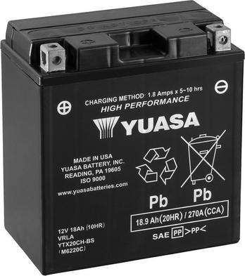 Yuasa YTX20CH-BS - Starter Battery www.parts5.com