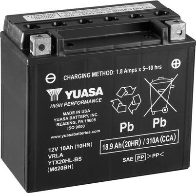 Yuasa YTX20HL-BS - Стартерная аккумуляторная батарея, АКБ www.parts5.com