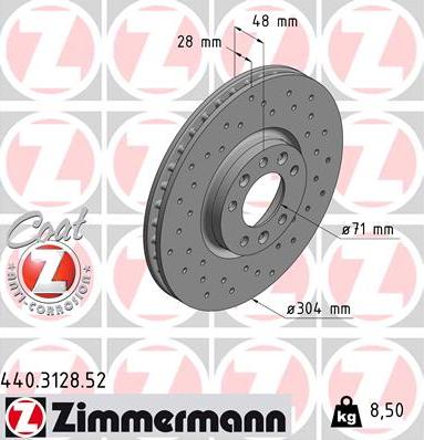 Zimmermann 440.3128.52 - Brake Disc www.parts5.com