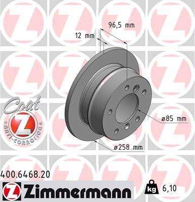 Zimmermann 400.6468.20 - Brake Disc www.parts5.com