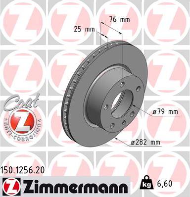 Zimmermann 150.1256.20 - Brake Disc www.parts5.com