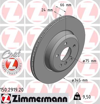 Zimmermann 150.2919.20 - Brake Disc www.parts5.com