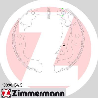Zimmermann 10990.154.5 - Brake Shoe Set www.parts5.com