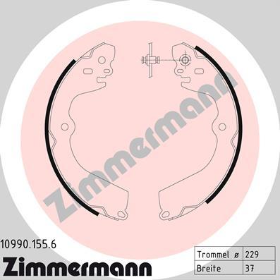 Zimmermann 10990.155.6 - Brake Shoe Set, parking brake www.parts5.com