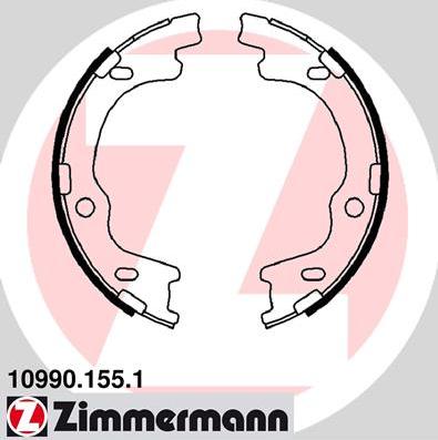 Zimmermann 10990.155.1 - Brake Shoe Set, parking brake www.parts5.com