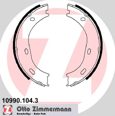 Zimmermann 10990.104.3 - Brake Shoe Set, parking brake www.parts5.com