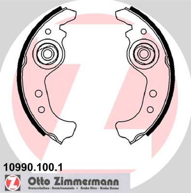 Zimmermann 10990.100.1 - Sada brzdových čeľustí www.parts5.com