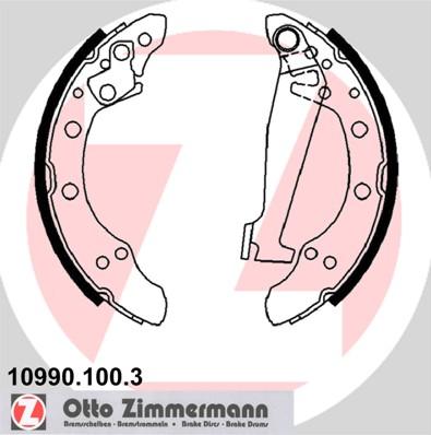 Zimmermann 10990.100.3 - Brake Shoe Set www.parts5.com