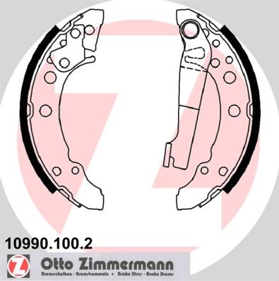 Zimmermann 10990.100.2 - Σετ σιαγόνων φρένων www.parts5.com