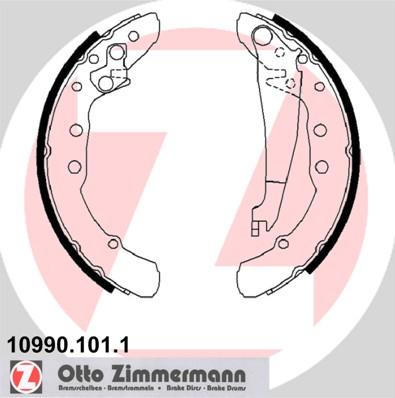 Zimmermann 10990.101.1 - Brake Shoe Set www.parts5.com