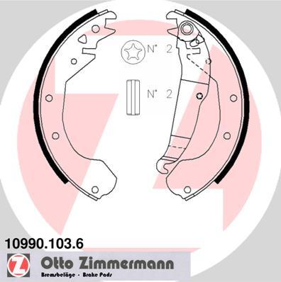 Zimmermann 10990.103.6 - Brake Shoe Set www.parts5.com