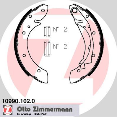 Zimmermann 10990.102.0 - Juego de zapatas de frenos www.parts5.com