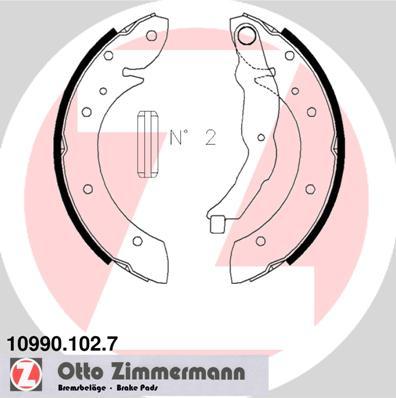 Zimmermann 10990.102.7 - Brake Shoe Set www.parts5.com
