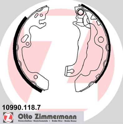 Zimmermann 10990.118.7 - Fren pabuç takımı www.parts5.com