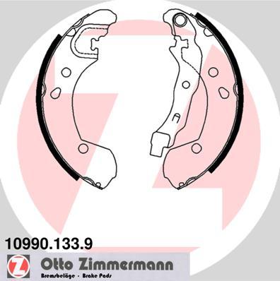 Zimmermann 10990.133.9 - Brake Shoe Set www.parts5.com