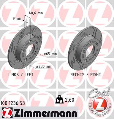 Zimmermann 100.1236.53 - Brake Disc www.parts5.com