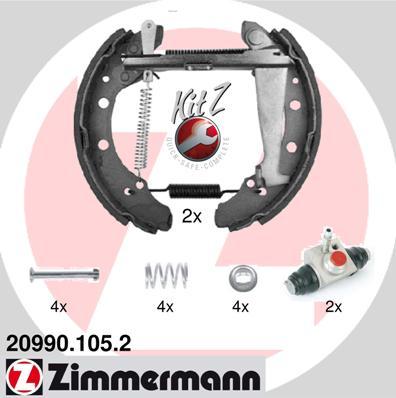 Zimmermann 20990.105.2 - Brake Shoe Set www.parts5.com