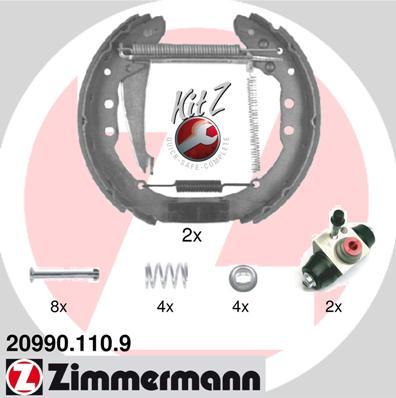Zimmermann 20990.110.9 - Brake Shoe Set www.parts5.com