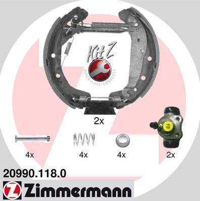 Zimmermann 20990.118.0 - Комплект тормозных колодок, барабанные www.parts5.com