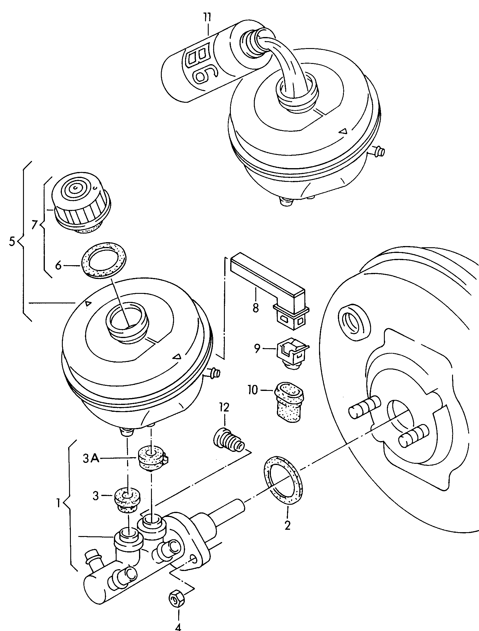 VW 8E0 611 301 - Tandem brake master cylinder reservoir: 1 pcs. www.parts5.com