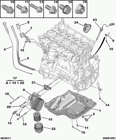 Lancia 98 088 666 80 - Engine oil sump filter probe: 01 pcs. www.parts5.com