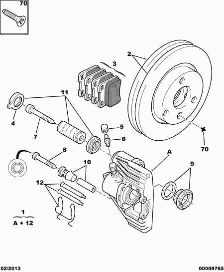 CITROËN 95 661 810 - Front brakes disc caliper friction pad: 01 pcs. www.parts5.com