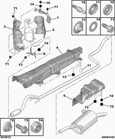PEUGEOT (DF-PSA) 1723.HP - Exhaust system heat shield: 01 pcs. www.parts5.com