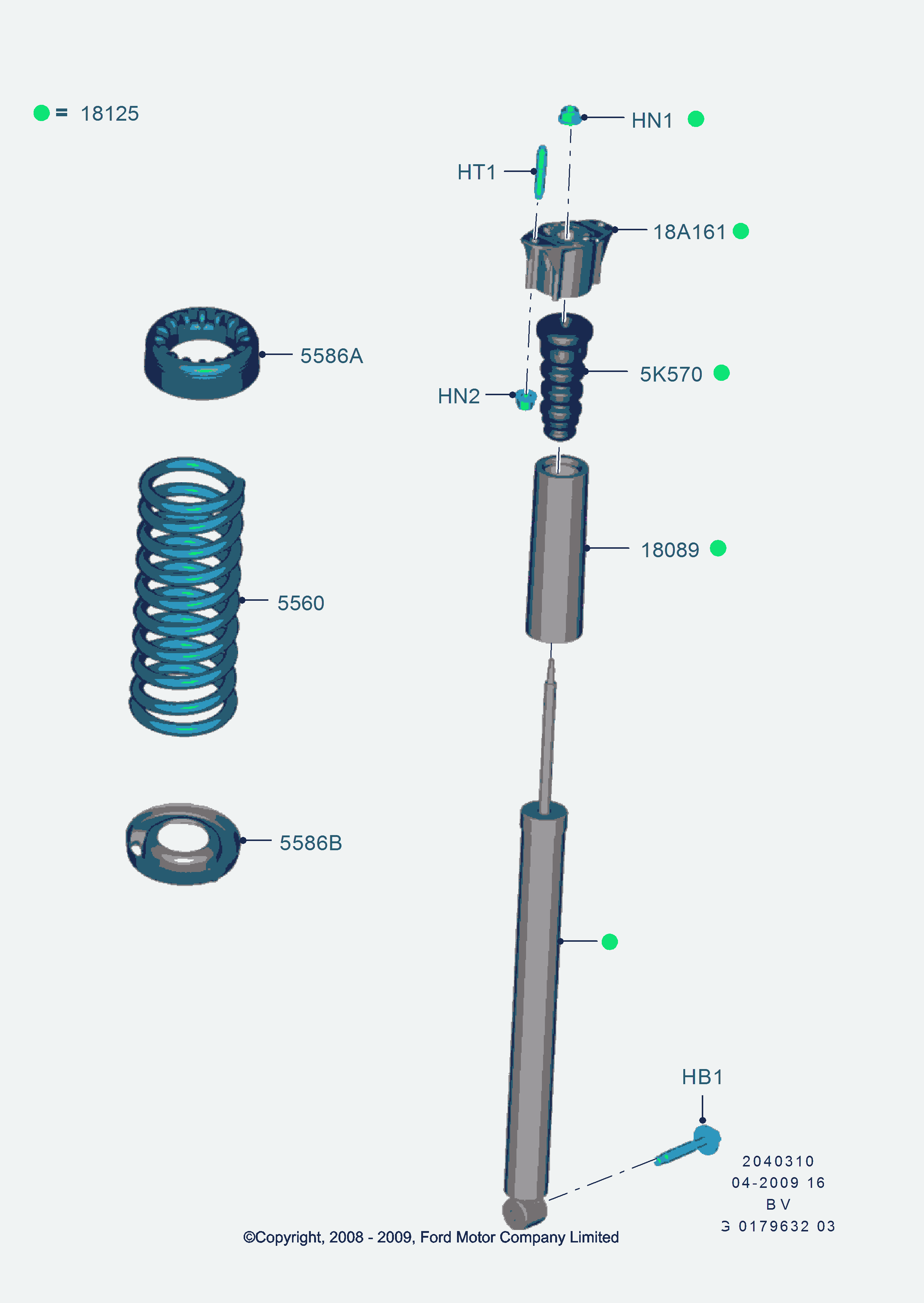 DAF 1517640 - Rear springs and shock absorbers: 2 pcs. www.parts5.com