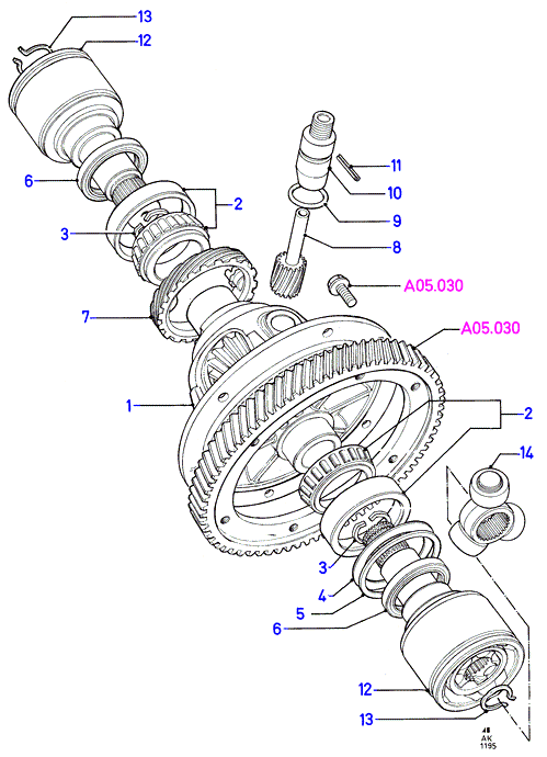 FORD 1 096 669 - Transaxle differential components: 2 pcs. www.parts5.com
