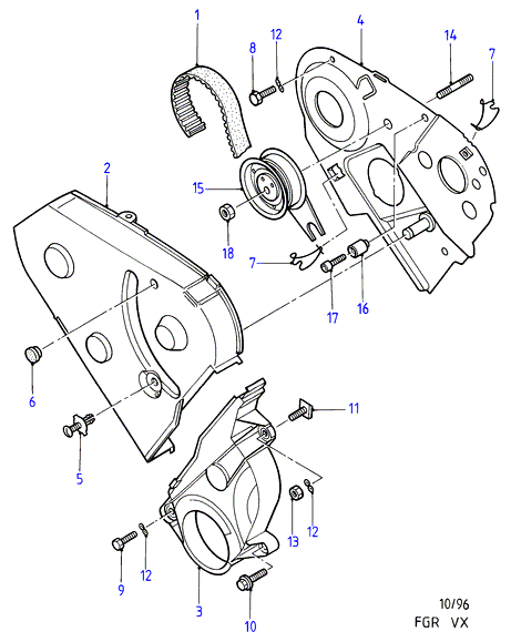 FORD 1762232 - Timing gear covers: 1 pcs. www.parts5.com
