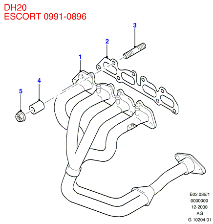 FORD 6084180 - Exhaust manifold: 8 pcs. www.parts5.com