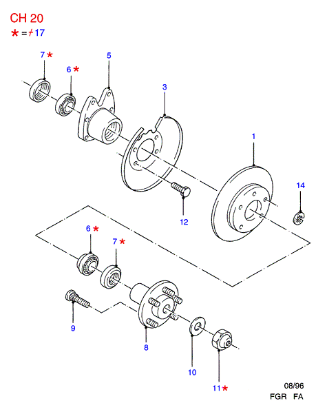 AC 6 785 599 - Rear brake discs and calipers: 1 pcs. www.parts5.com