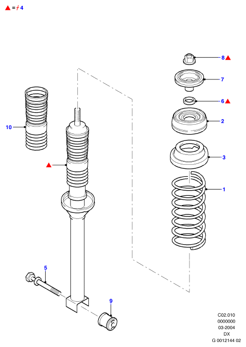 FORD 1105118 - Rear springs and shock absorbers: 2 pcs. www.parts5.com