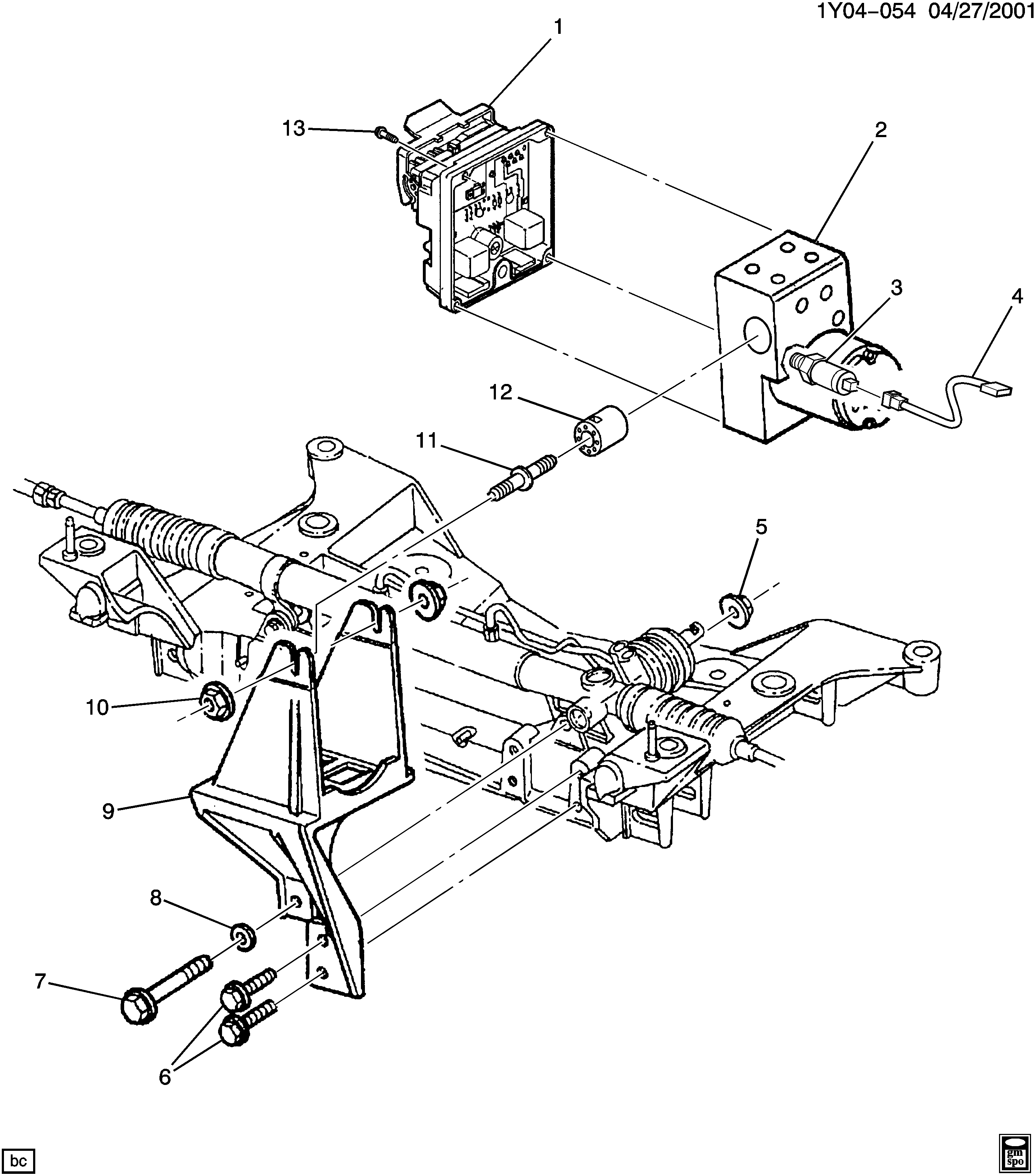 Chevrolet 10417400 - Brake control modulator valve & mounting: 01 pcs. www.parts5.com