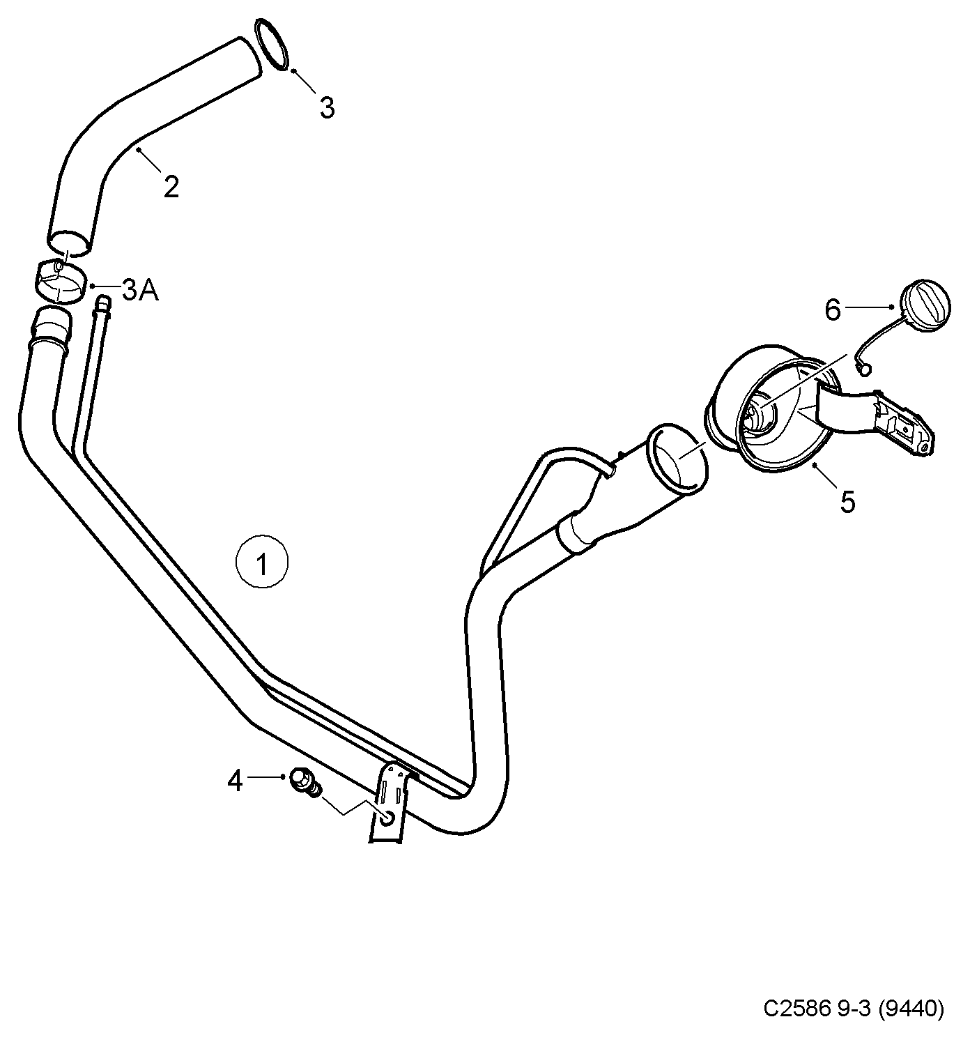 Opel 9158393 - Filler pipe, (2003-2012) , b207, z18xe, b284: 1 pcs. www.parts5.com