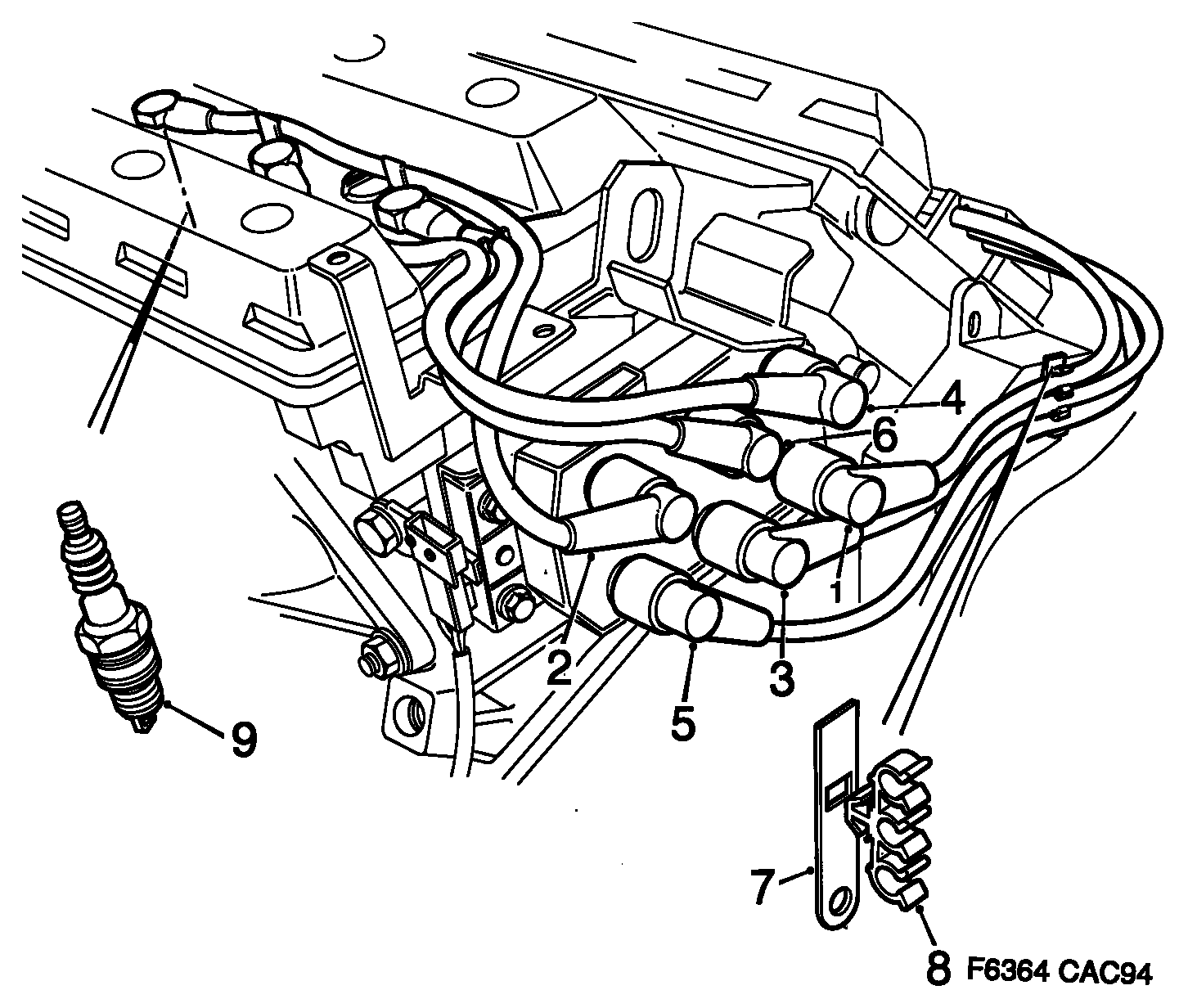 Scania 4501029 - Ignition leads, - spark plugs etc, (1994-1998) , 6-cyl: 6 pcs. www.parts5.com