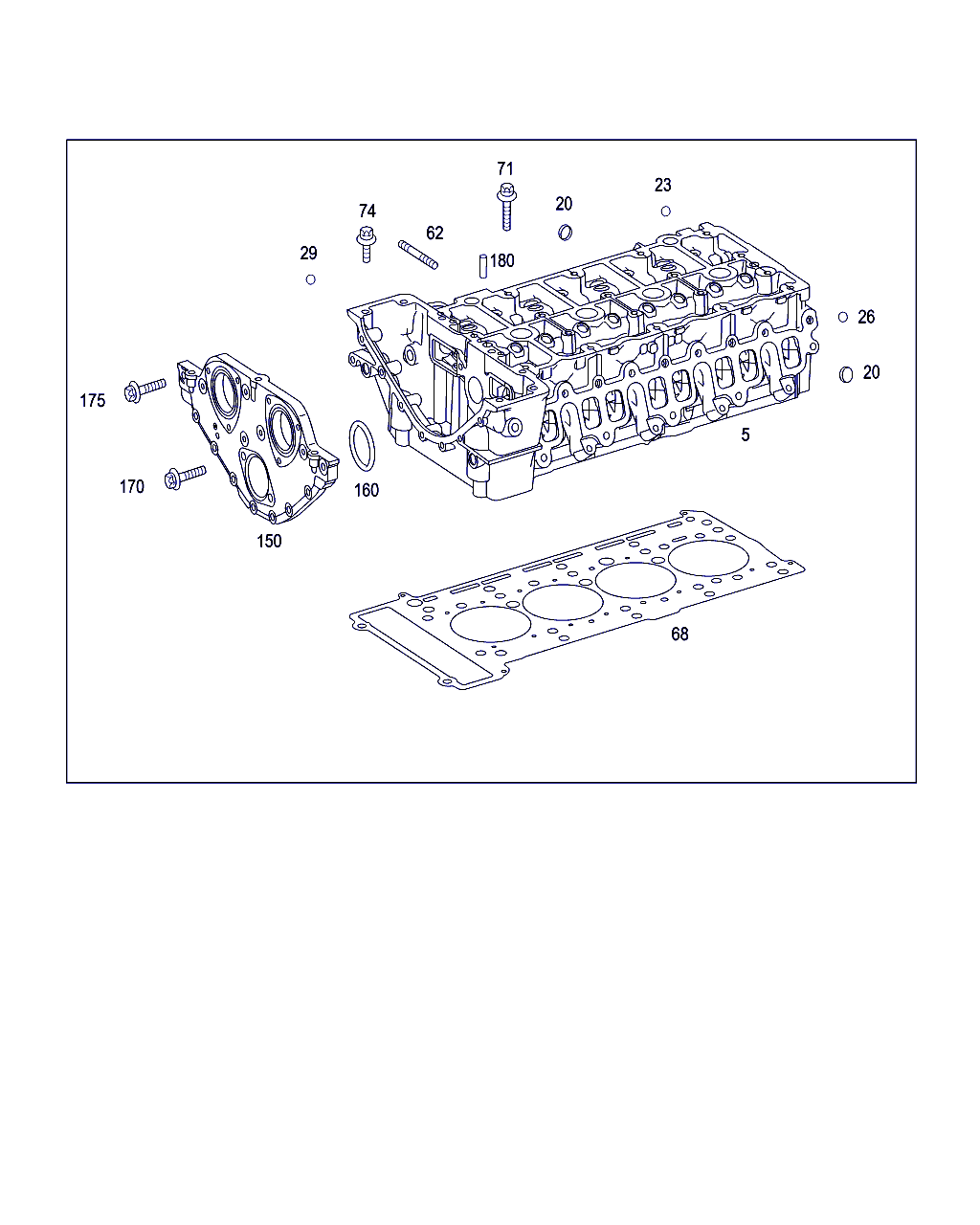 Mercedes-Benz N 910105 008014 - Cylinder head & gasket kit: 001 pcs. www.parts5.com
